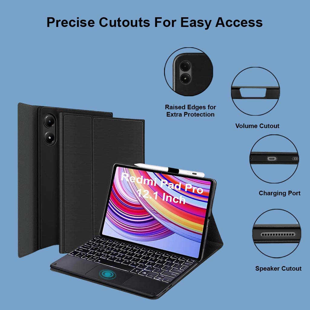 RM121 Keyboard Case for Xiaomi Redmi Pad 2 Pro, Redmi Pad Pro 12.1-inch