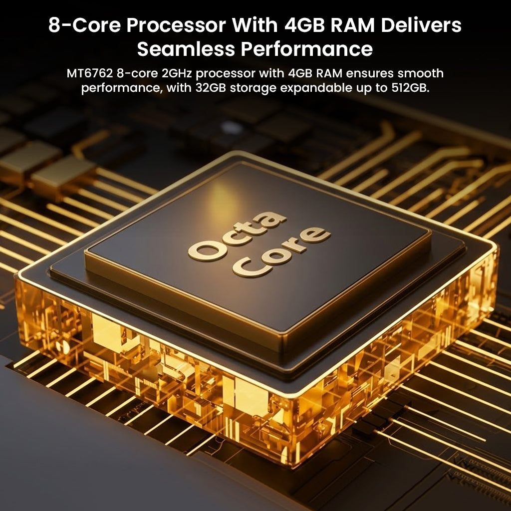 High-performance audio device with octa-core processor and 4GB RAM