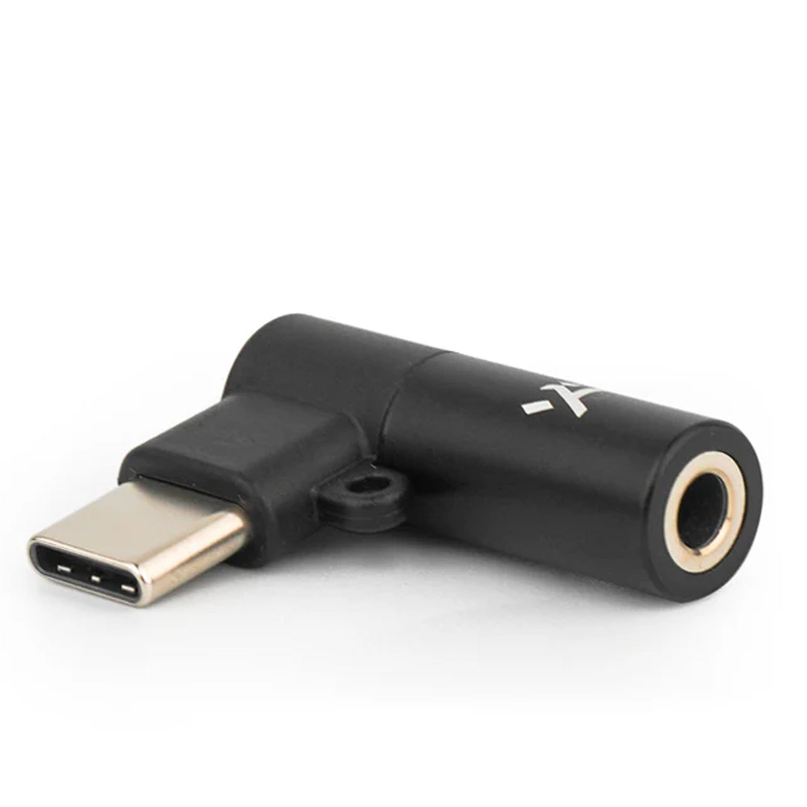 Close-up of the black TRUTHEAR KeyX portable USB DAC/AMP with USB-C connector, sleek design, SKU: Trther-KEYX-DAC-Blk