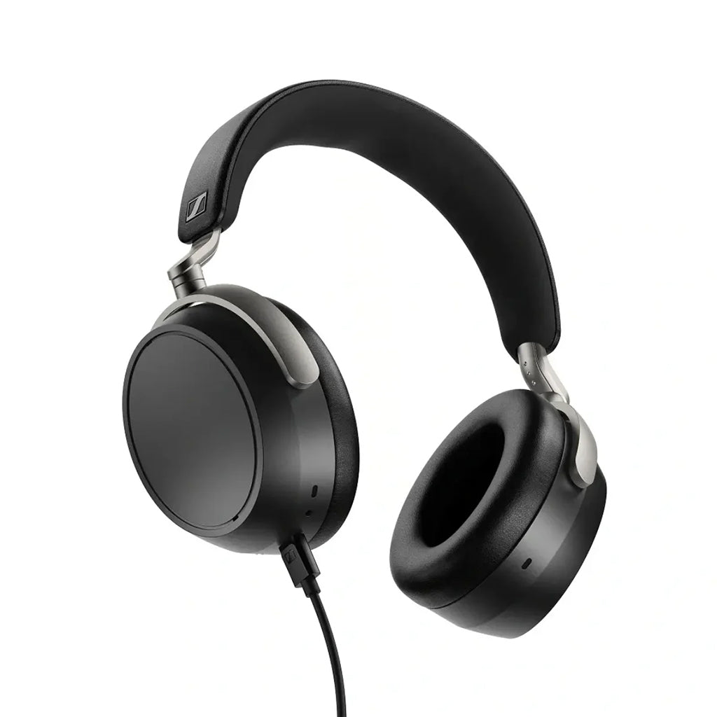 Sennheiser HDB 630 over-ear Bluetooth headphones featuring premium build, plush ear cushions, and detachable cable support.