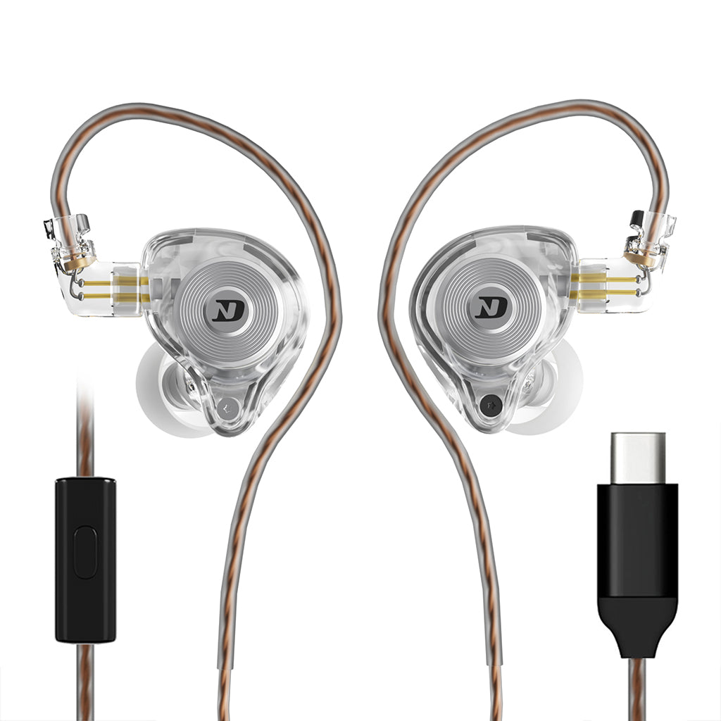 ND LEO 10mm dynamic driver in-ear monitors with copper cables