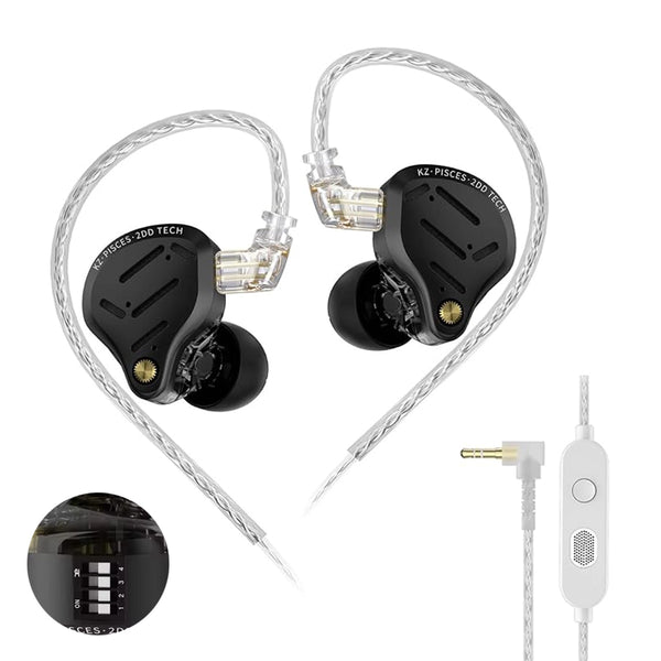 KZ- Pisces 10mm + 8mm Dual Dynamic Driver In-Ear Monitor - 18