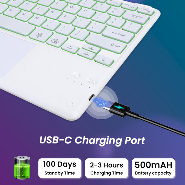 LX103T Keyboard Case Cover for Lenovo Tab M10 FHD Plus 2nd Gen/ K10 10.3 - 12