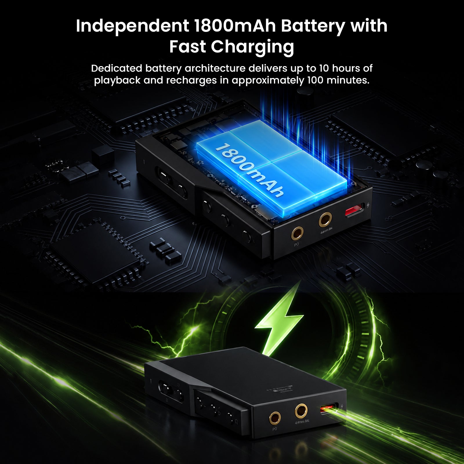 Questyle portable DAC amp with circuit board and internal components