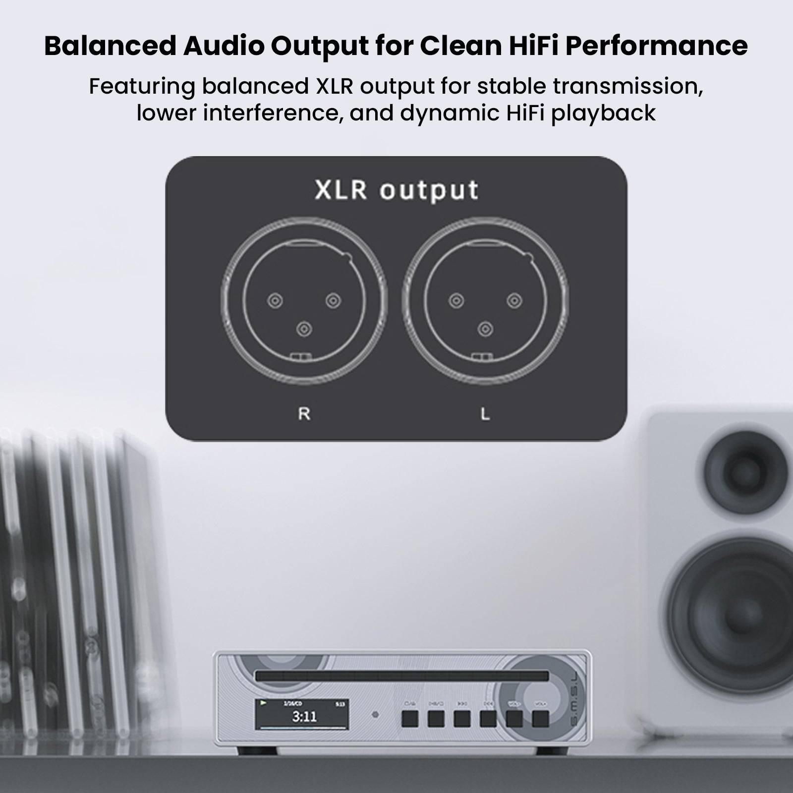 Portable CD player with digital display and headphones