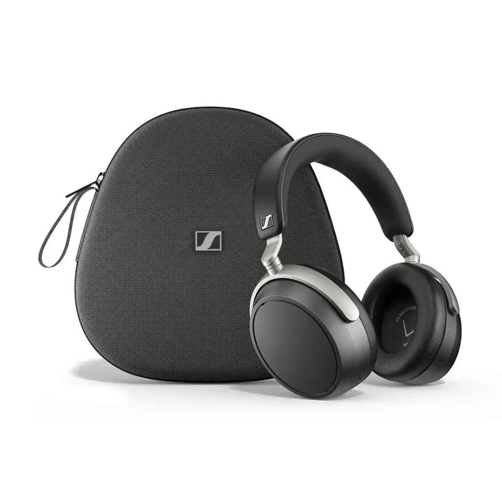 Sennheiser HDB 630 wireless headphones with travel case, featuring ANC and aptX Adaptive support for audiophile-grade portable listening.
