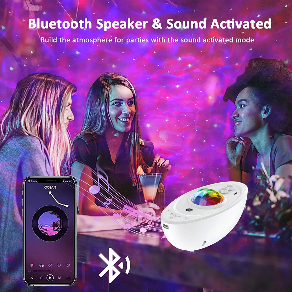 TECPHILE Starship Galaxy Night Light Projector with Speaker (Music Sync)