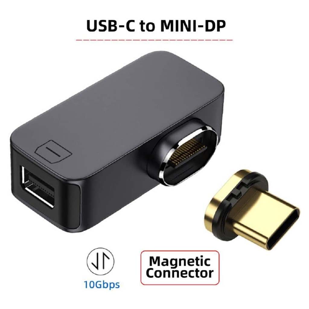 TECPHILE- Magnetic Type-C to Mini Display Port Adapter Coverter
