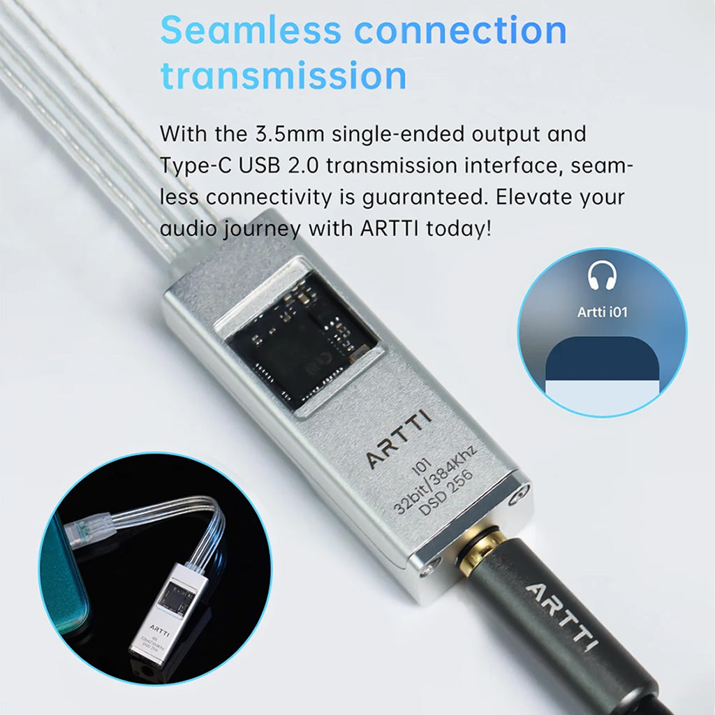 ARTTI i01 Portable USB DAC Amp Connection