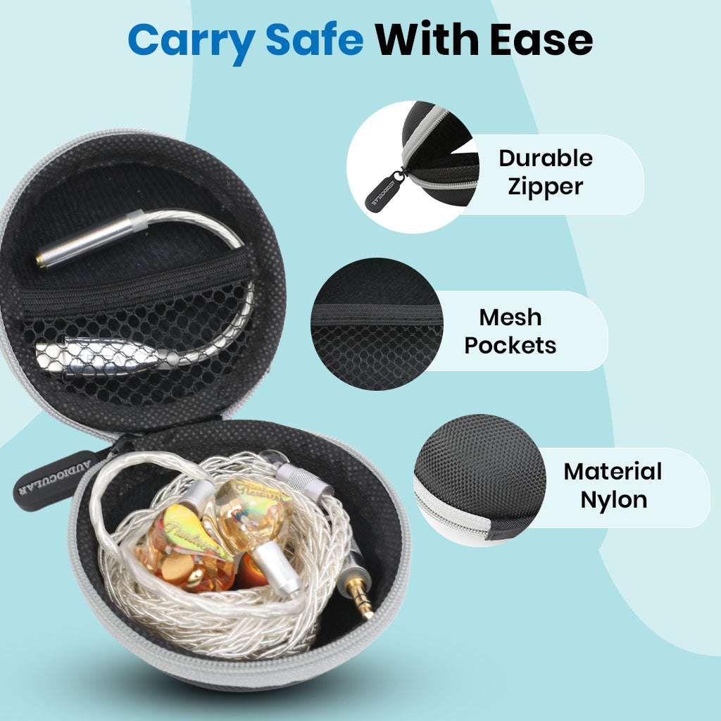 AUDIOCULAR AC35 Earphone Case Hard-shell Pouch Cover for IEM