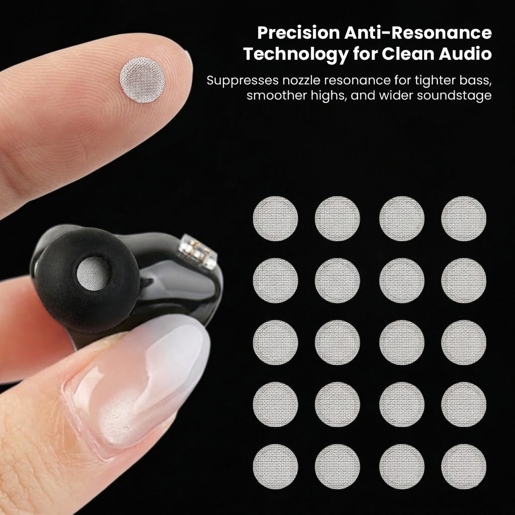 AUDIOCULAR IEM Nozzle Filters – Metal Acoustic Mesh (Silver)