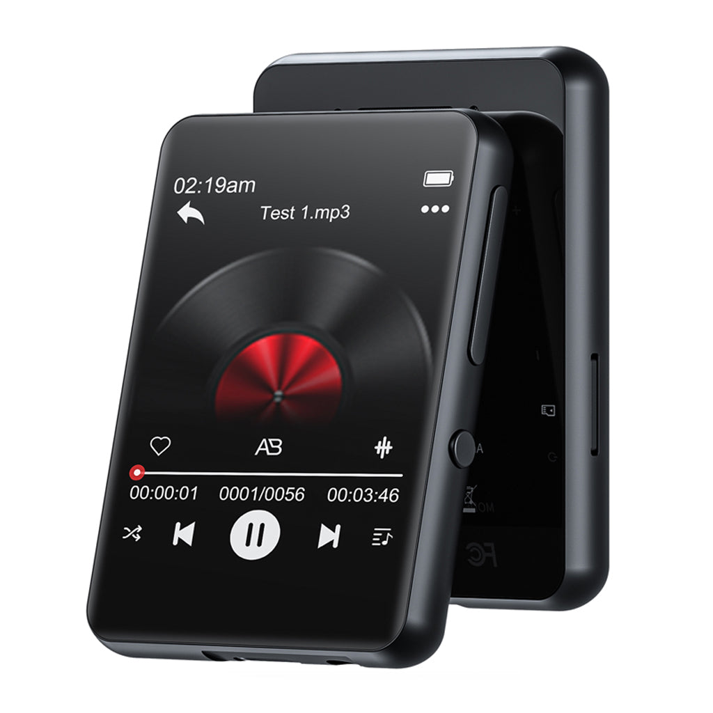 AUDIOCULAR M31 Mp3 Player in black with music playback screen and sleek modern design for stylish audio experience.