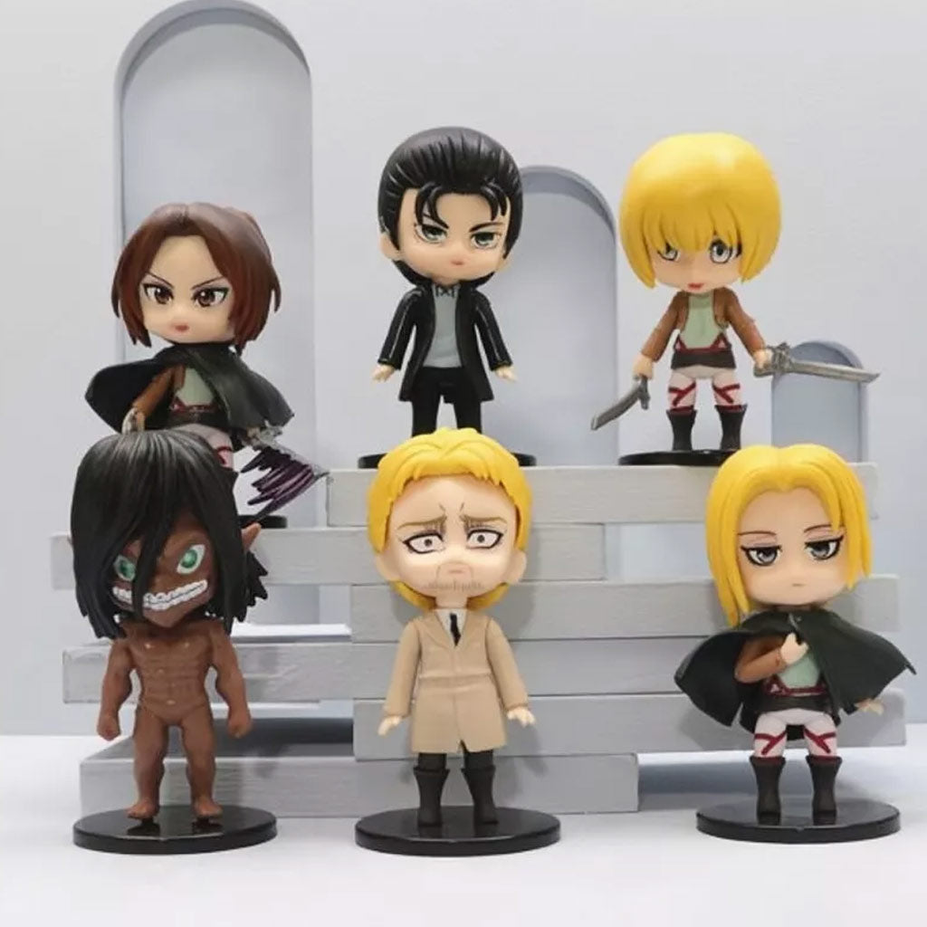 Anime Action Figure Attack on Titan AOT 6pcs Anime Figurine