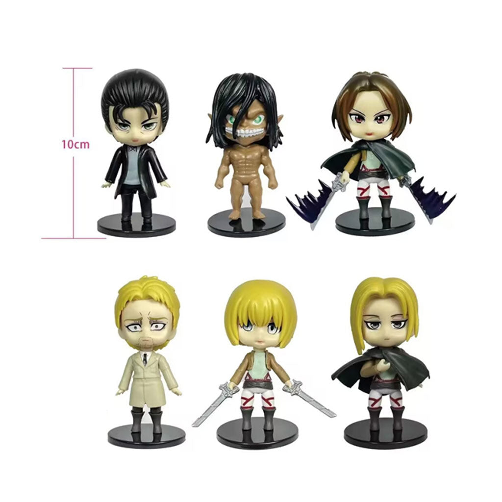 Anime Action Figure Attack on Titan AOT 6pcs Anime Figurine