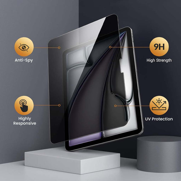 Anti Spy Privacy Tempered Glass Screen Protector for iPad Air 11 M2/ M3 - 4