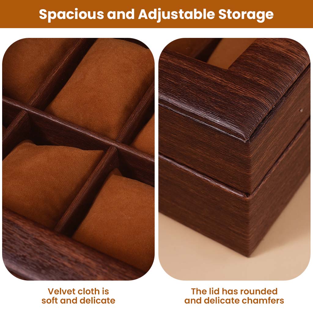 Audiocular AC37 Premium Organizer Box for Watches, IEMs, and Cables with Adjustable Storage