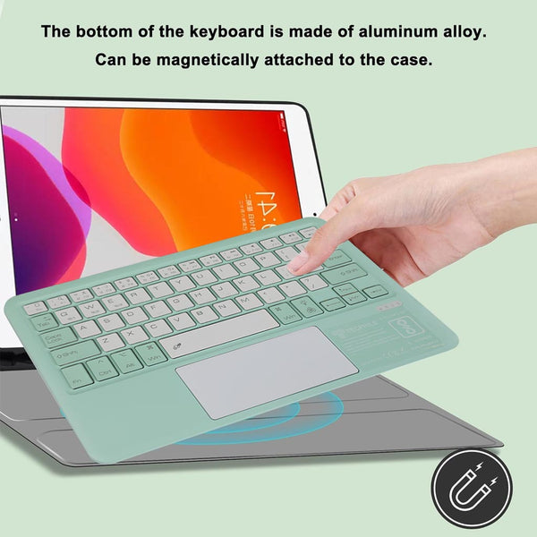 B102D Bluetooth Wireless Keyboard with Multi-Touch Trackpad, 7 Color Backlit - 8