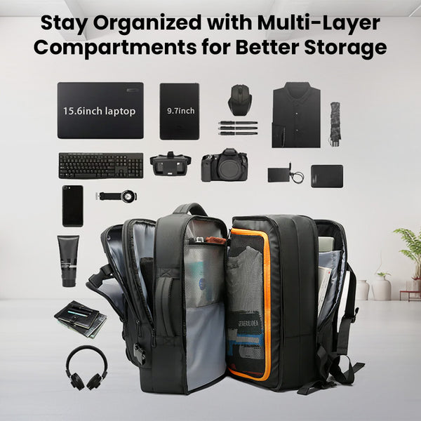 BANGE 3055 Laptop Backpack 40L Large Capacity Waterproof Travel Bag - 7