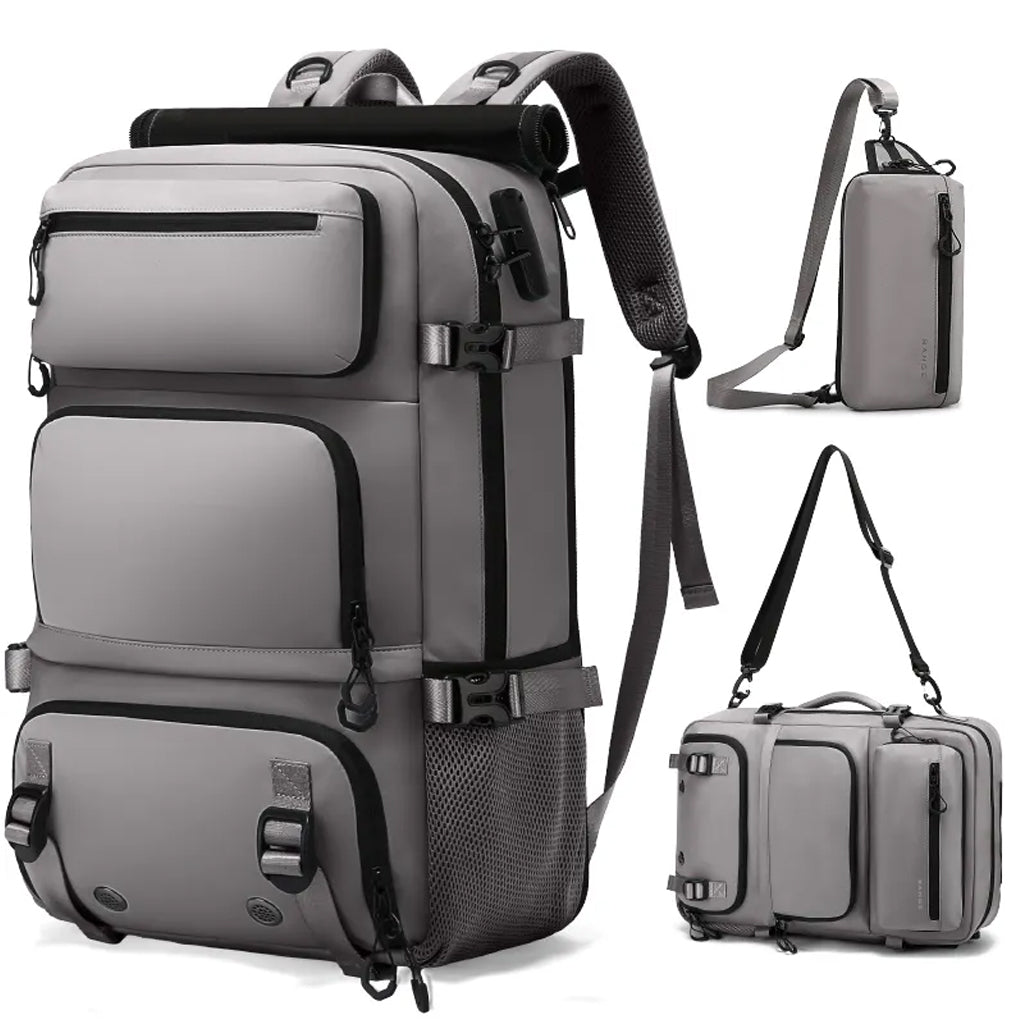 BANGE 1810 35L Large Capacity Bag Travelling Backpack with Detachable Sling Bag