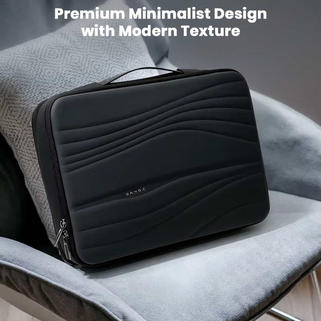 BANGE Laptop Bag with premium minimalist design and modern wave-textured surface, ideal for stylish professionals.