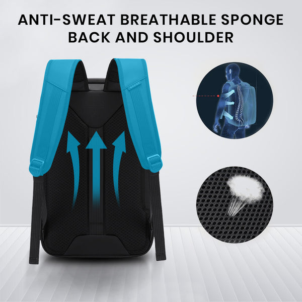 BANGE 2956 Anti Theft Hard Shell Laptop Backpack 20L-27L Expandable - 9