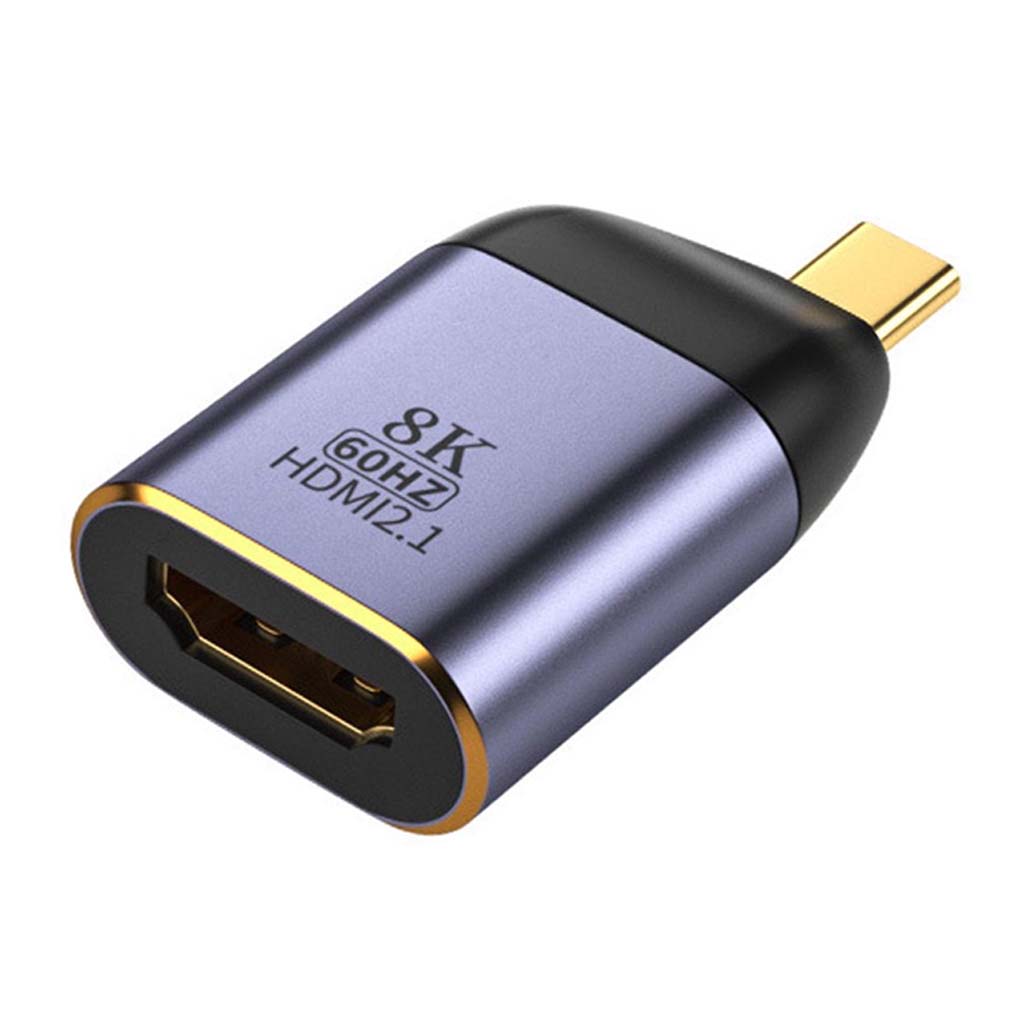 TECPHILE HDMI to USB C Type-C adapter with 8K@60Hz support, compact design for high-speed video transfer and gaming use.