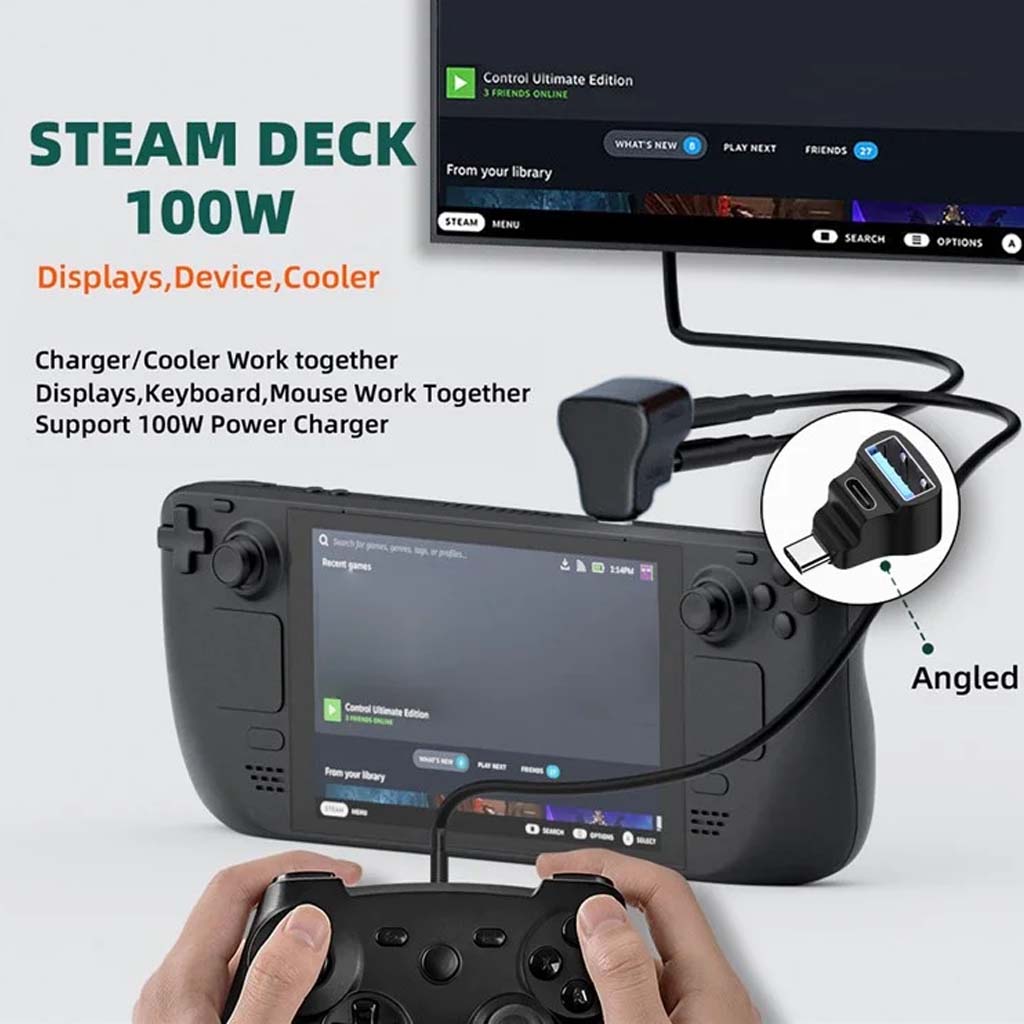 Tecphile CA130 USBA F Adapter Black CM CF STEAM DECK 100W