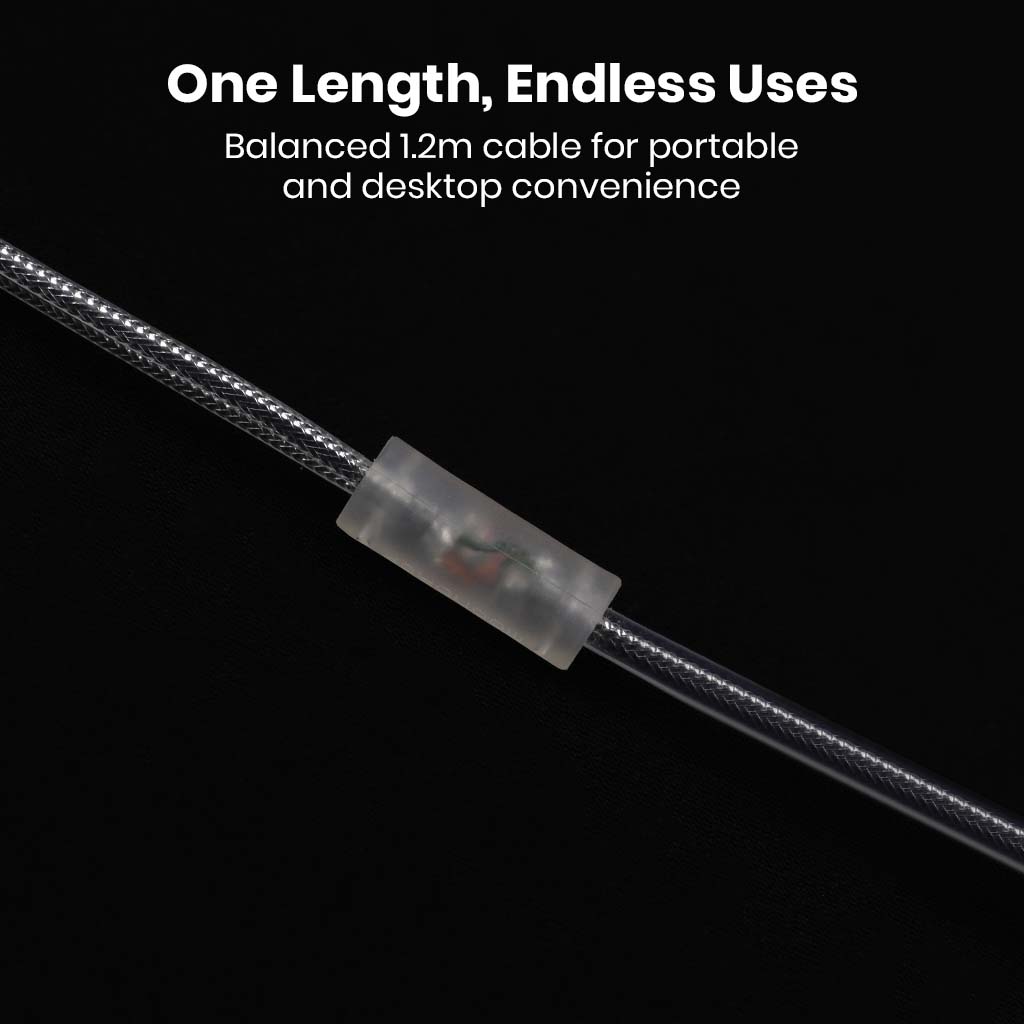 Balanced 1.2m Moondrop – Chu 2 Replacement Cable designed for portable and desktop audio setups, ensuring versatile and convenient use.