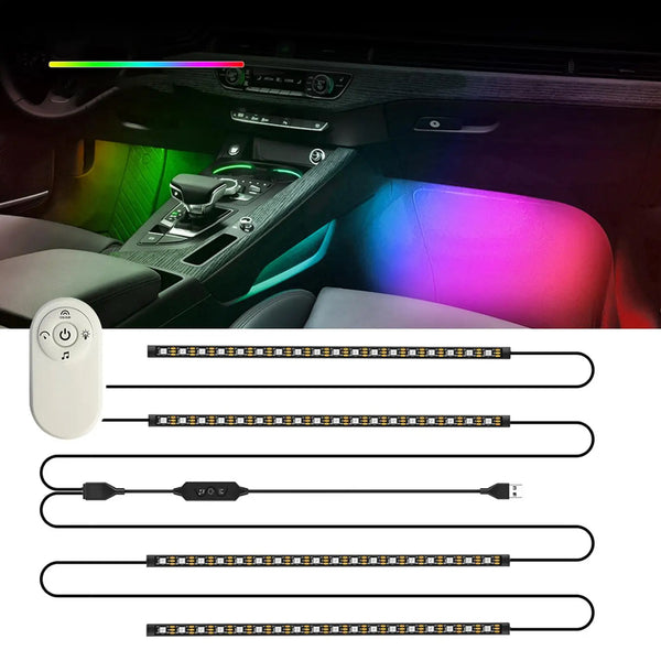 TECPHILE Car Atmosphere Rainbow RGBIC LED light - 2