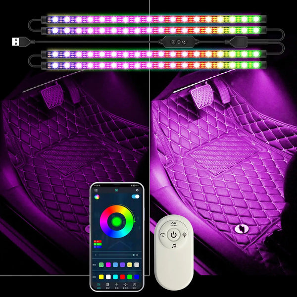 TECPHILE Car Atmosphere Rainbow RGBIC LED light - 7