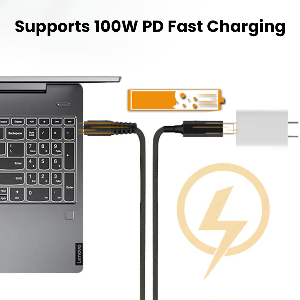 TECPHILE 100W PD Fast Charging Cable for DELL Laptop