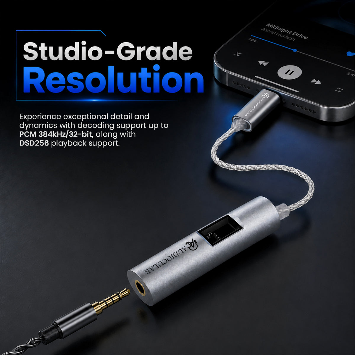 AUDIOCULAR - AURA Pro CS43198 + SGM8262 Portable DAC & Amp