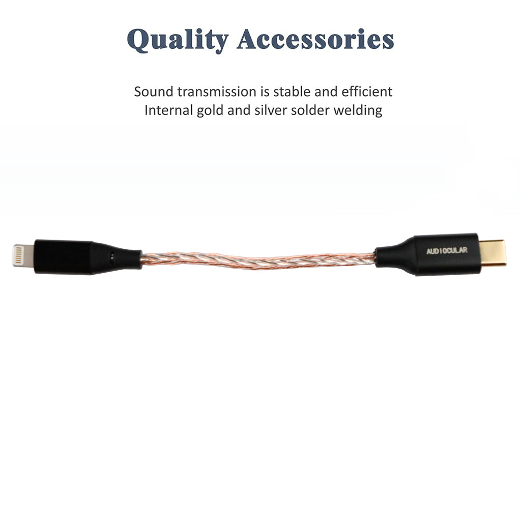 AUDIOCULAR - Type C Male to Type C/ lighting Male Cable