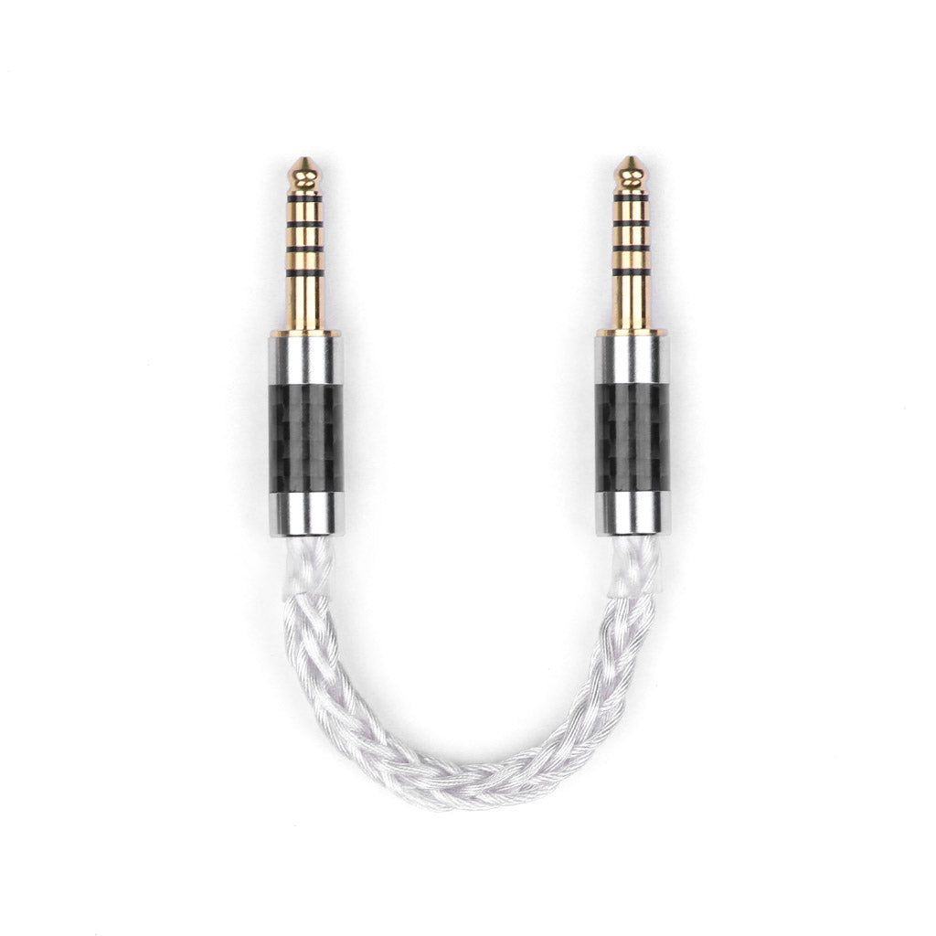 AUDIOCULAR - C12 4.4mm to 4.4mm balanced audio cable with dual gold-plated connectors and braided silver 8-core design for high-fidelity sound.