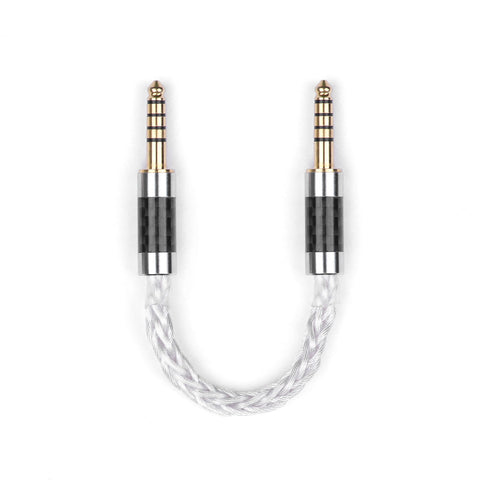 AUDIOCULAR - C12 4.4mm to 4.4mm balanced audio cable with dual gold-plated connectors and braided silver 8-core design for high-fidelity sound.