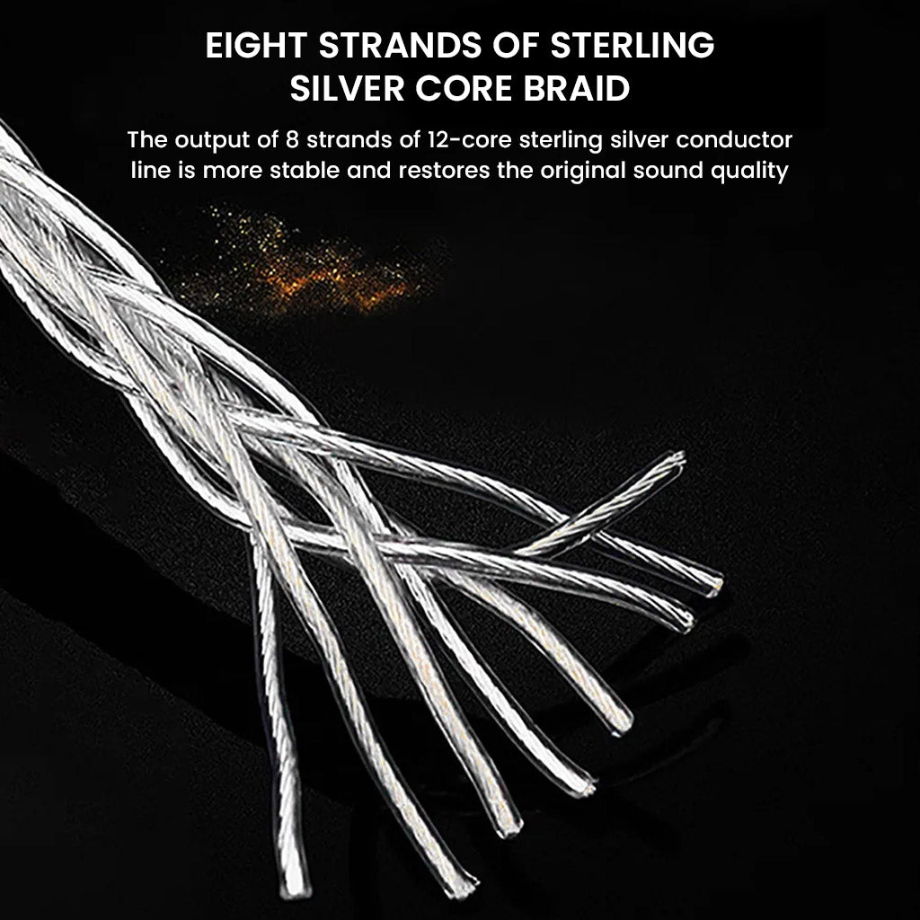 Eight strands of 12-core sterling silver braid in Audiocular C13 cable ensure stable signal transmission and original sound quality.