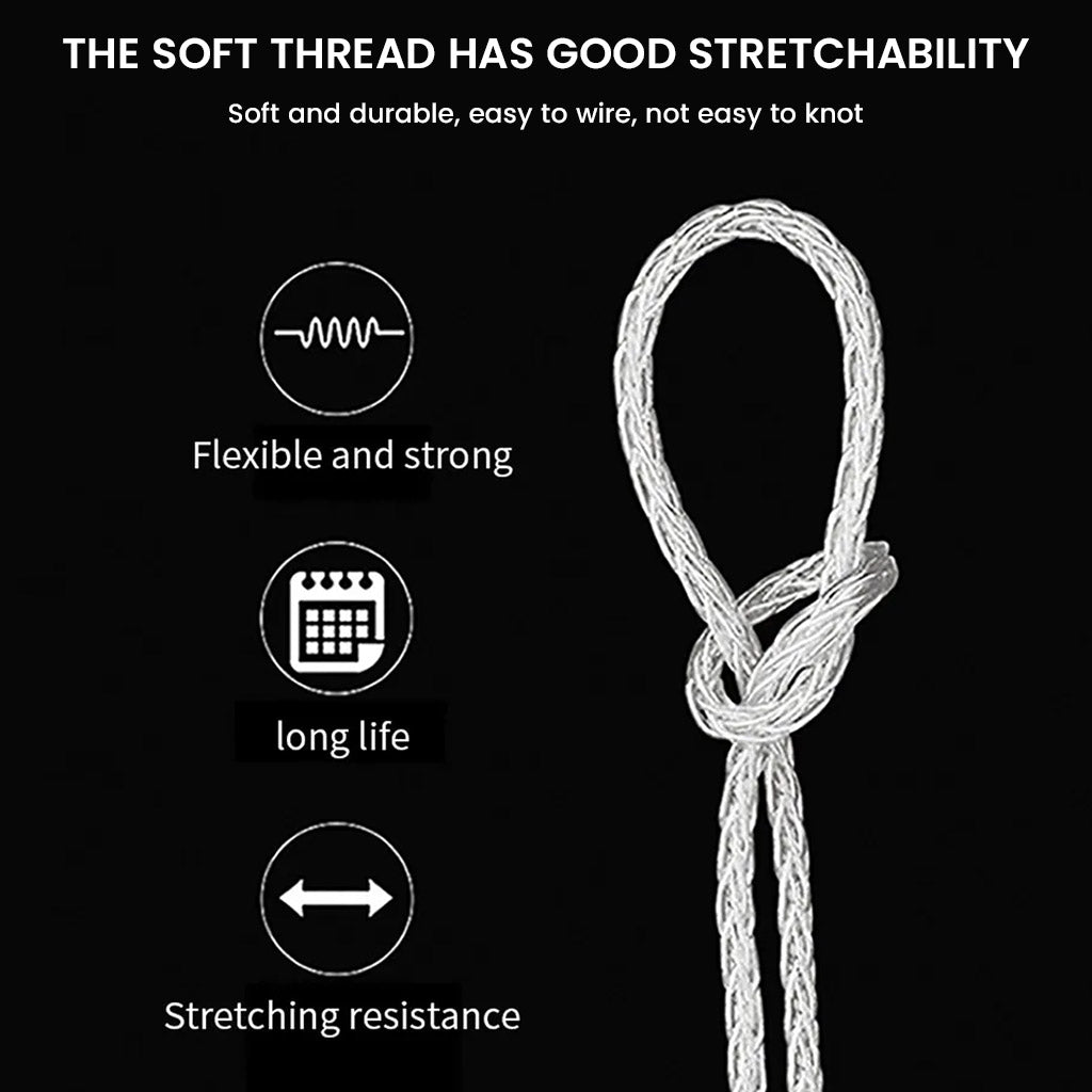 Audiocular C13 cable features flexible, stretch-resistant soft thread for long-lasting durability and tangle-free use.