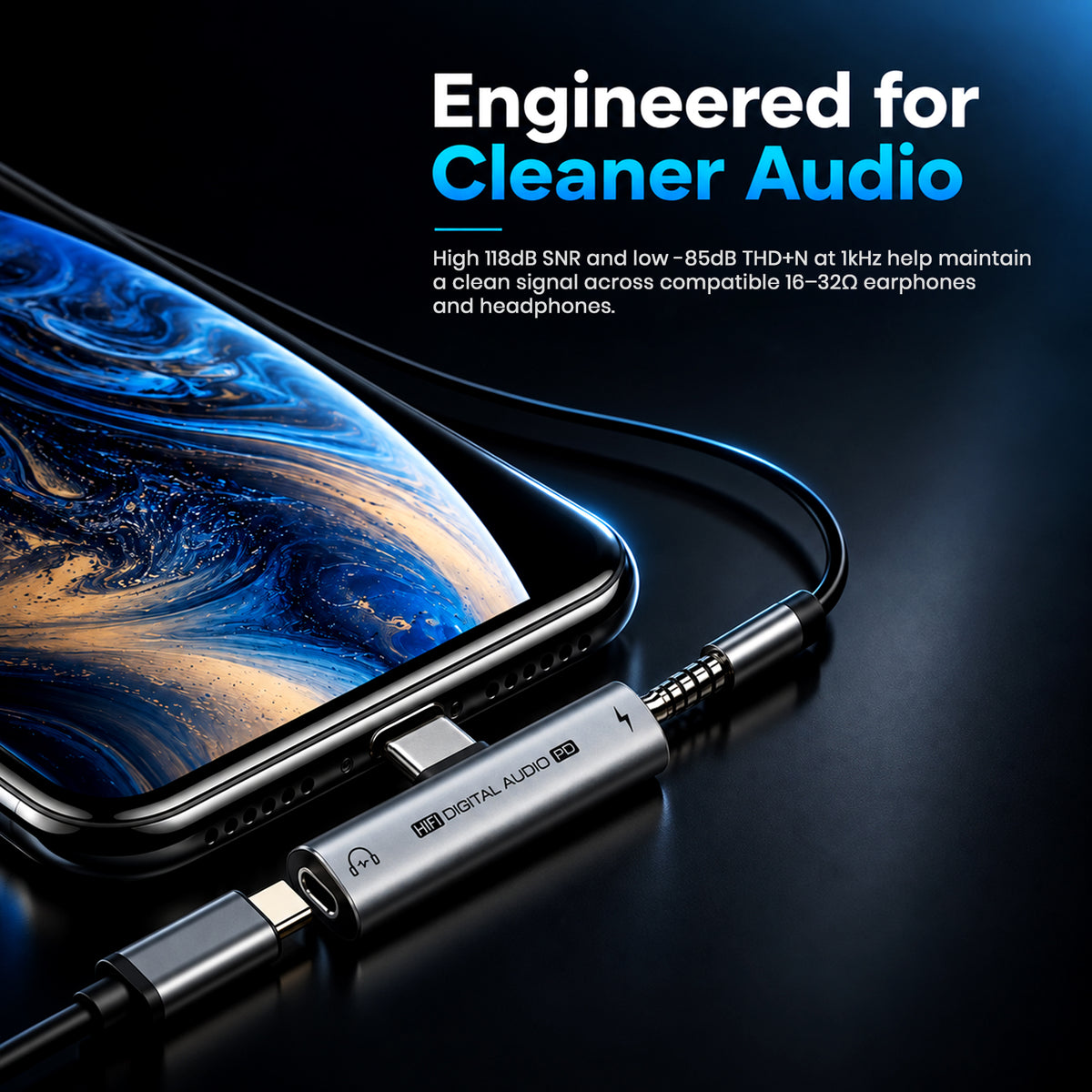 AUDIOCULAR - Note Plus KT0231H USB-C DAC & PD Charging Adapter