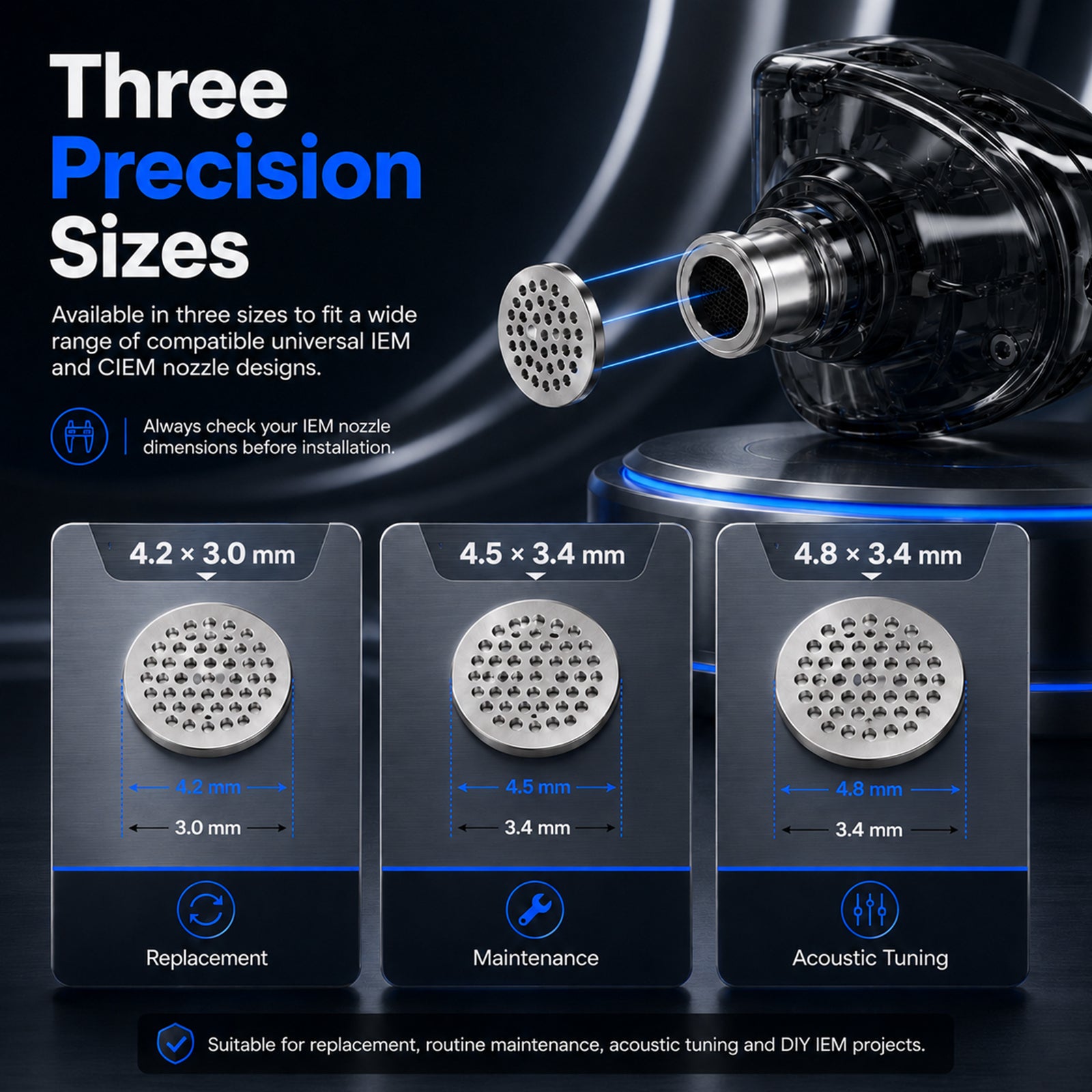 AUDIOCULAR - Nozzle Filters for In-Ear Monitors