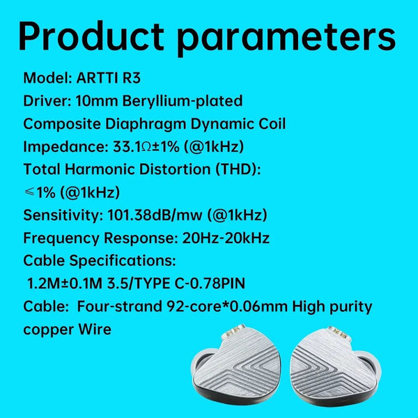 ARTTI - R3 Beryllium-Plated Diaphragm IEM - 8