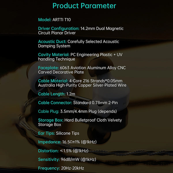 ARTTI - T10 14.2mm Planar Driver IEM - 12