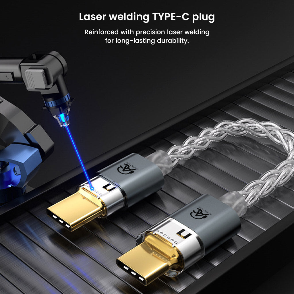 Audiocular C09 terminates with type c plug at both ends, which is also laser-wielded