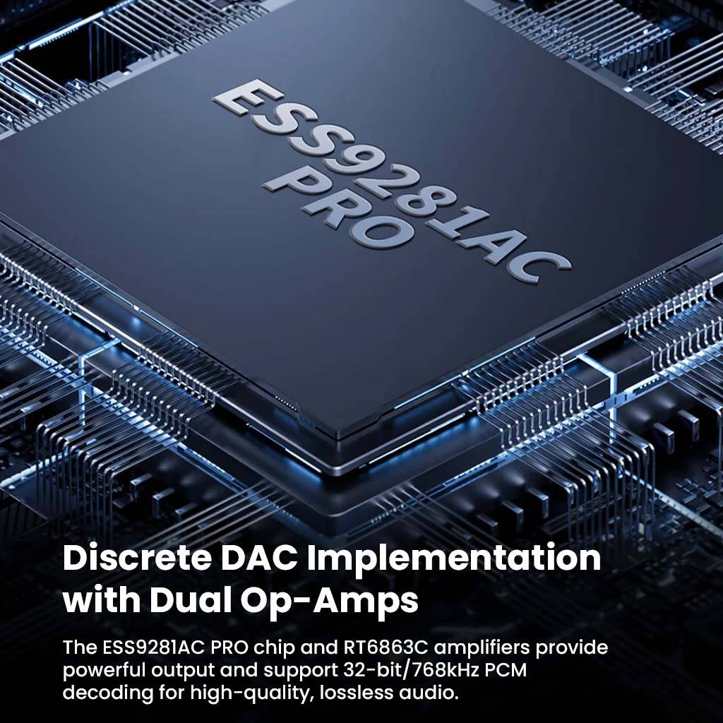 Audirect Atom4 DAC/AMP Grey Type-C dual op-amps