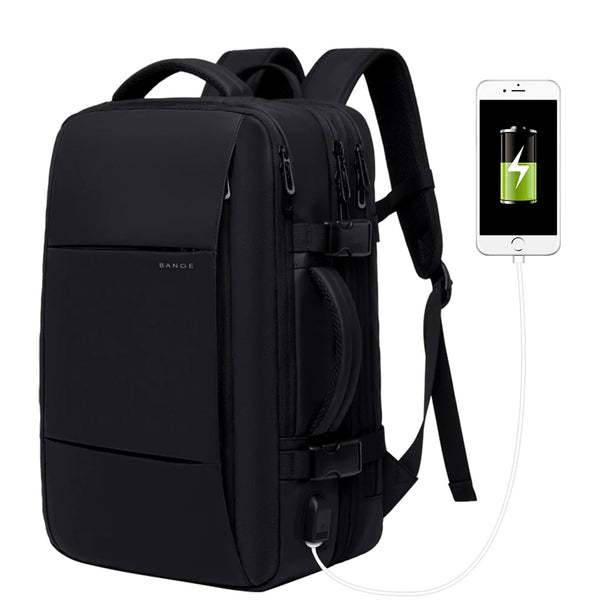 BANGE - 1908 35L Smart Travel Backpack with USB Port Fit for 17.3 - 1