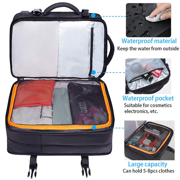 BANGE - 1908 35L Smart Travel Backpack with USB Port Fit for 17.3 - 4