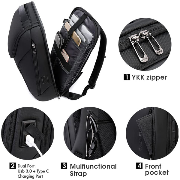 BANGE - 2517 23L Smart Travel Backpack with Charging Port - 4