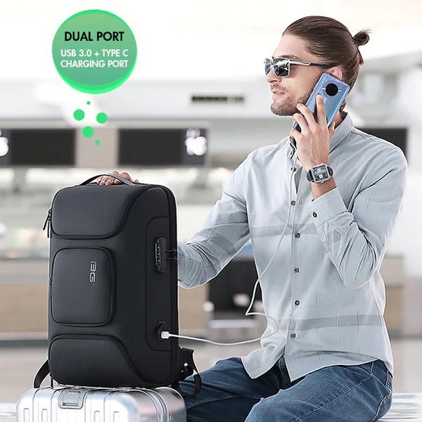 BANGE - 7216 Plus 35L Travel Backpack with Antitheft Lock & Charging Port - 14