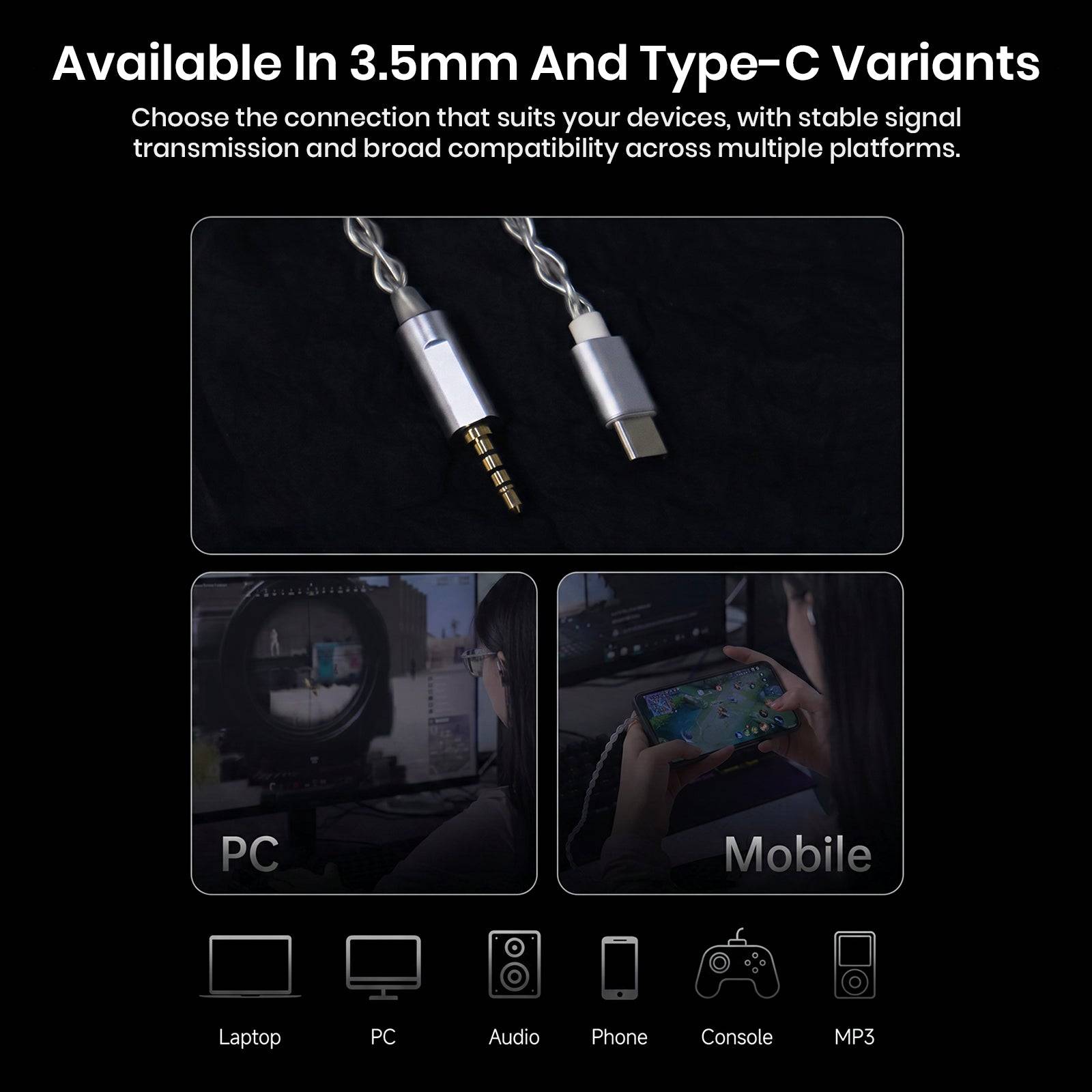 Compatibility icons for PC, mobile, and other devices