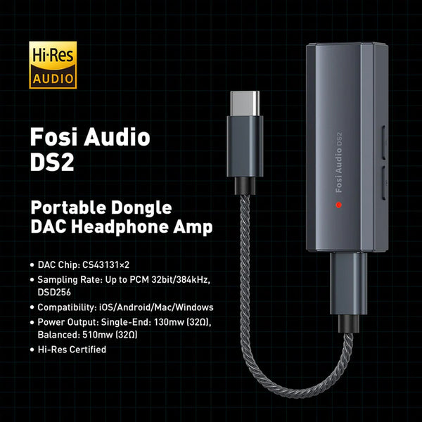 Fosi Audio - DS2 CS43131 Portable DAC & Amp - 2