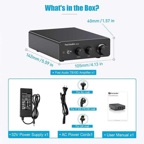 Fosi Audio - TB10D 600W Mini Power Amplifier - 6